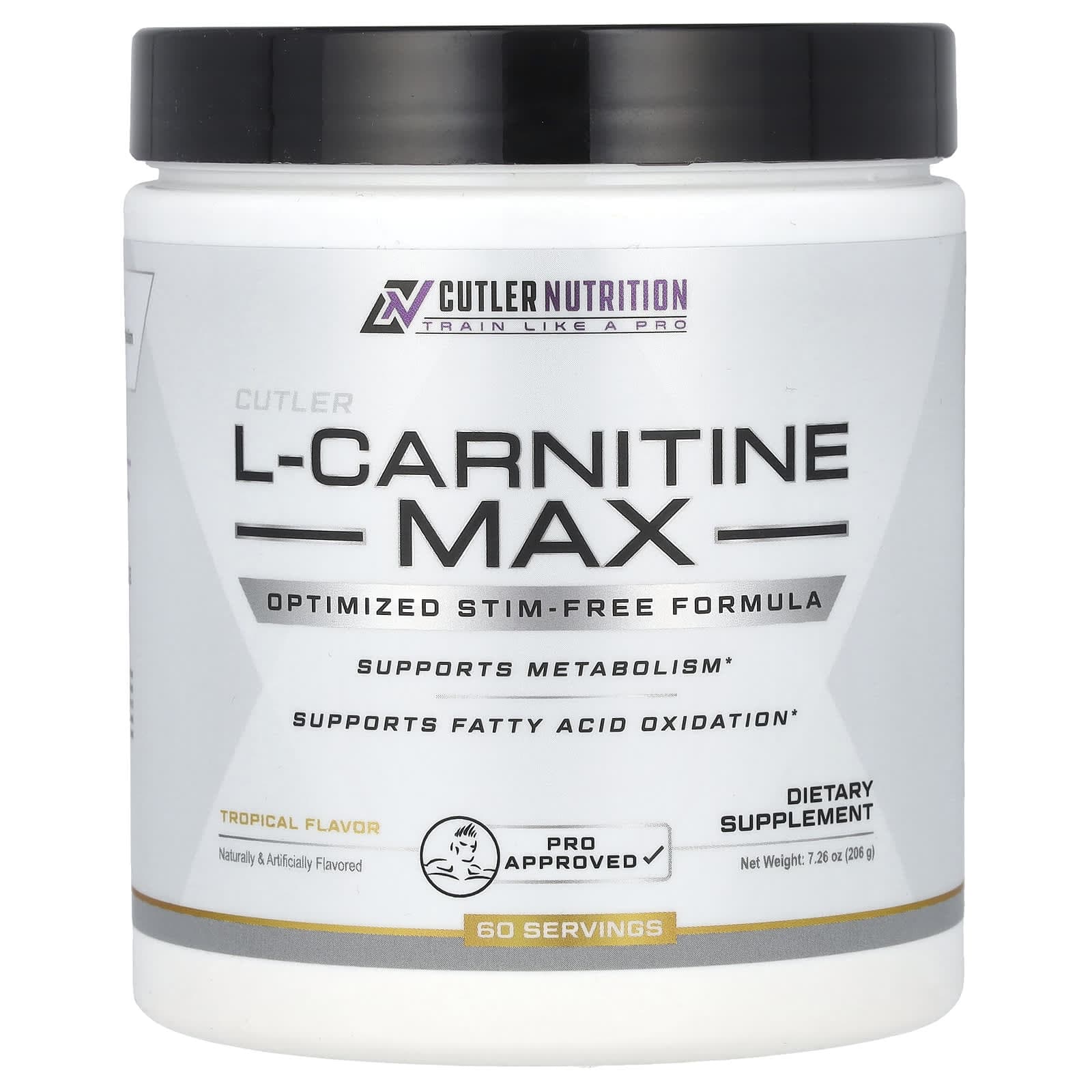 Cutler Nutrition, L-Carnitine Max, Tropical Flavor, 7.26 oz (206 g)
