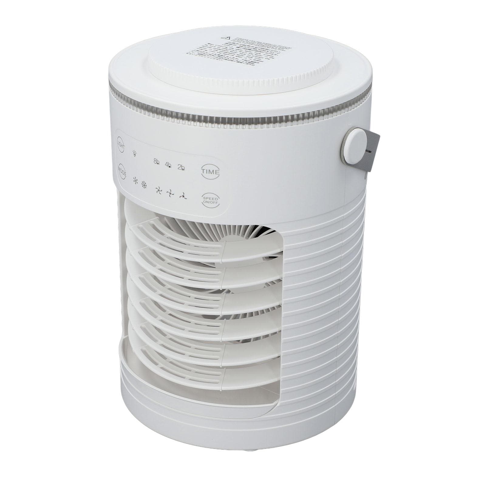 Portable Air Conditioner Cooling Fan with 7 Colors LED 3 Speeds 3 Levels Misting Timing Cooler for