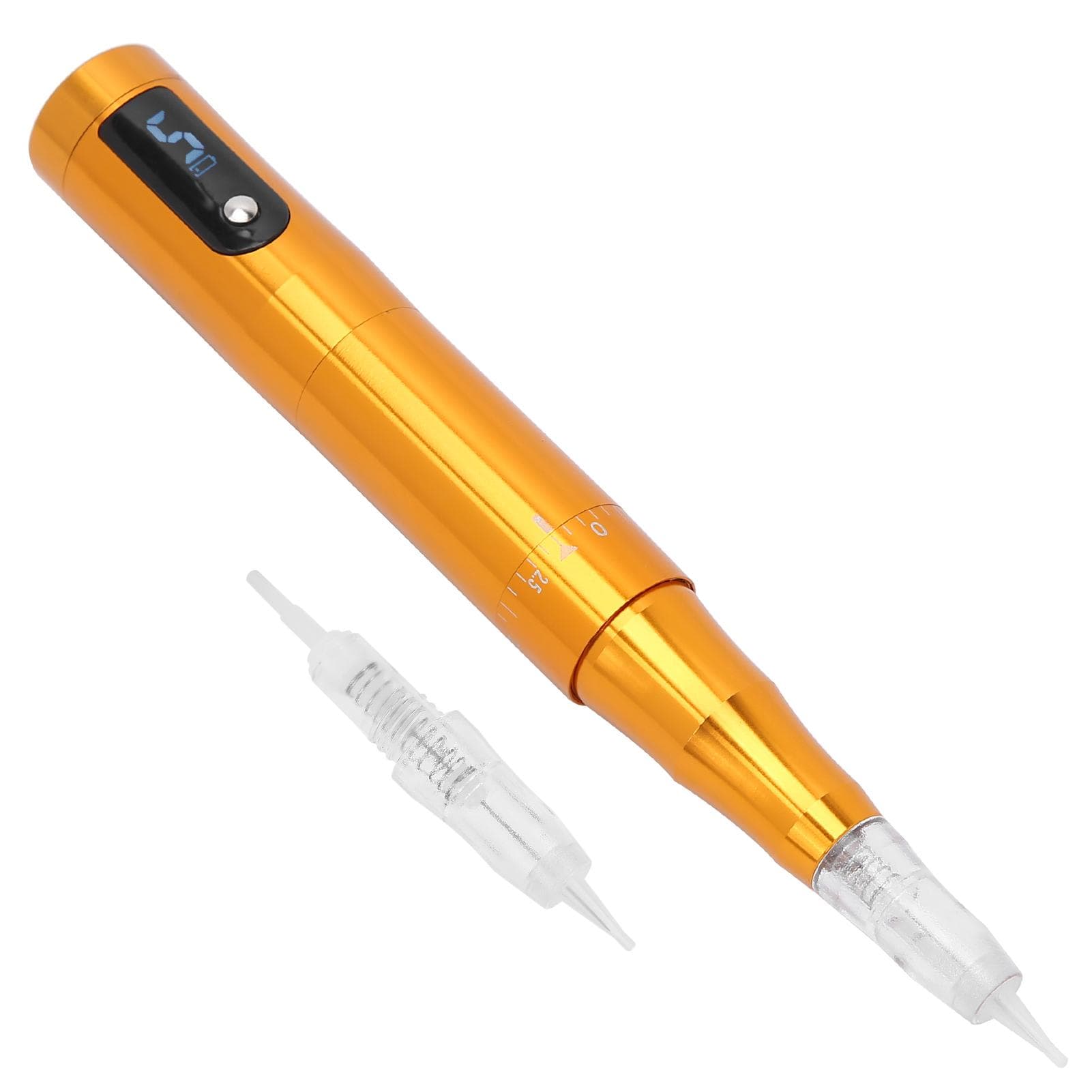 Microblading Pen USB Rechargeable Eyebrow Eyeliner Lip Tattoo Pen Machine EU Plug gold