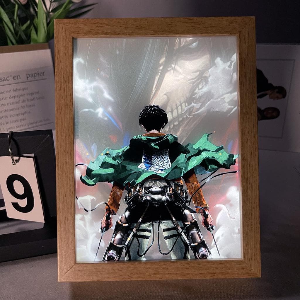 Attack On Titan LED Night Light Levi Mikasa EREN Light Painting