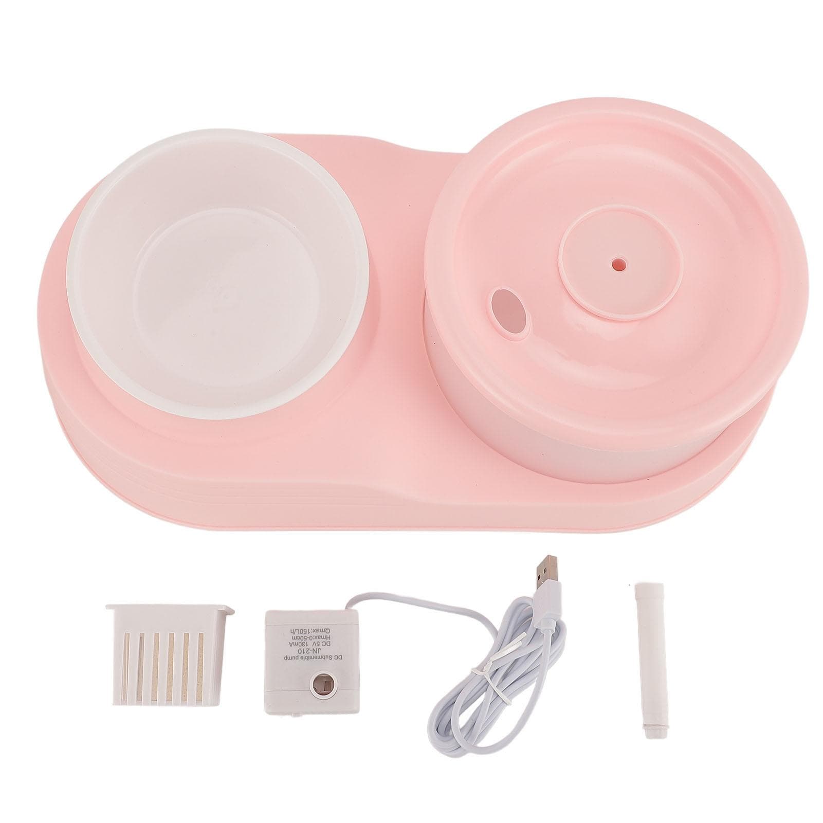 Cat Water Fountain Automatic Circulating Plastic Dog Drinking Dispenser Pet Water Dispenser Bowl pink