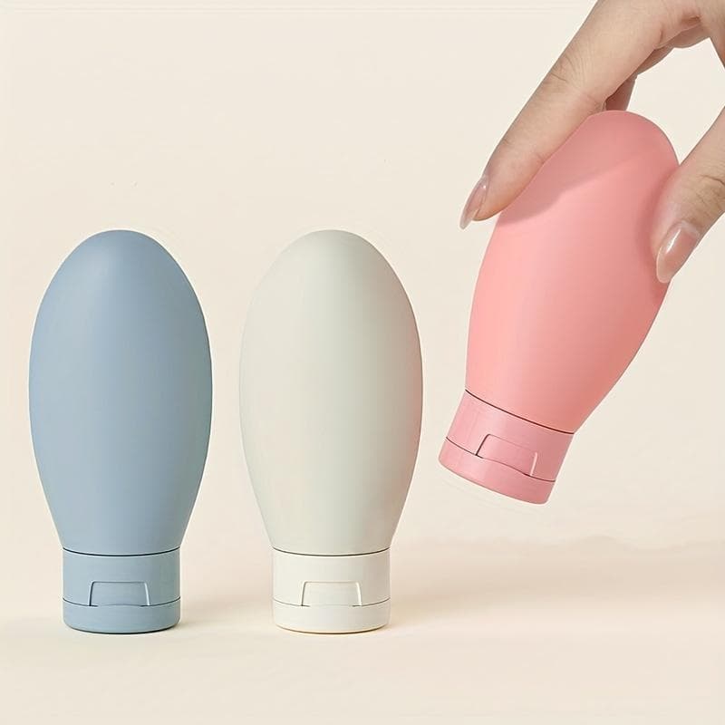 3Pcs Travel Refillable Bottle Set Cosmetic Lotion Shampoo Essentials Cream Bottle Empty Container For Toiletries Tool 3pcs