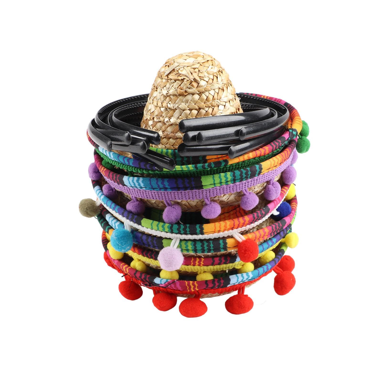 Party Hat Hairband Holiday Hair Band Decorative Hat Hair Hoop for Adult Children Pet 6 pcs