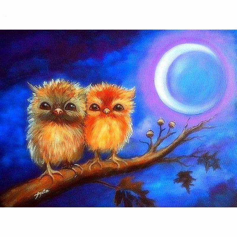 Diamond Embroidery Owl Paintings From Crystals Diamond Painting Cartoon Diamond Mosaic Decoration 20X30CM