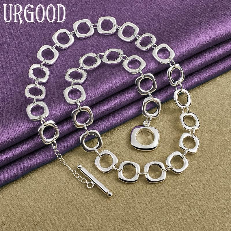 925 Sterling Silver Necklace Fashion Jewelry 50cm