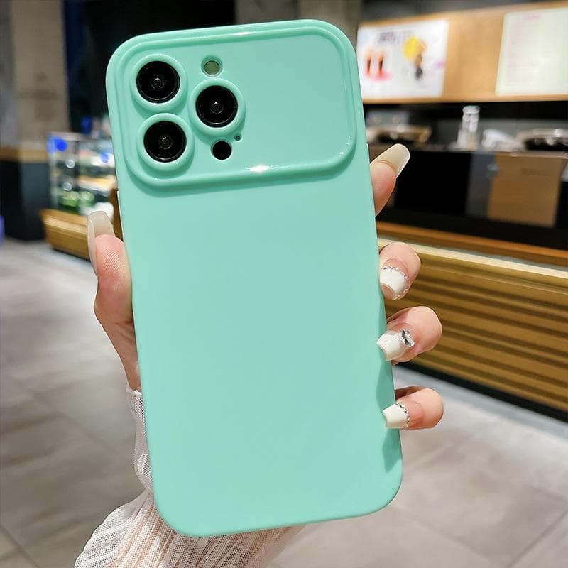 High-end Solid Color Apple 15 ProMax Mobile Phone Case Large Window IPhone 13 Matte 14 Protective Case 16 iPhone XS Max