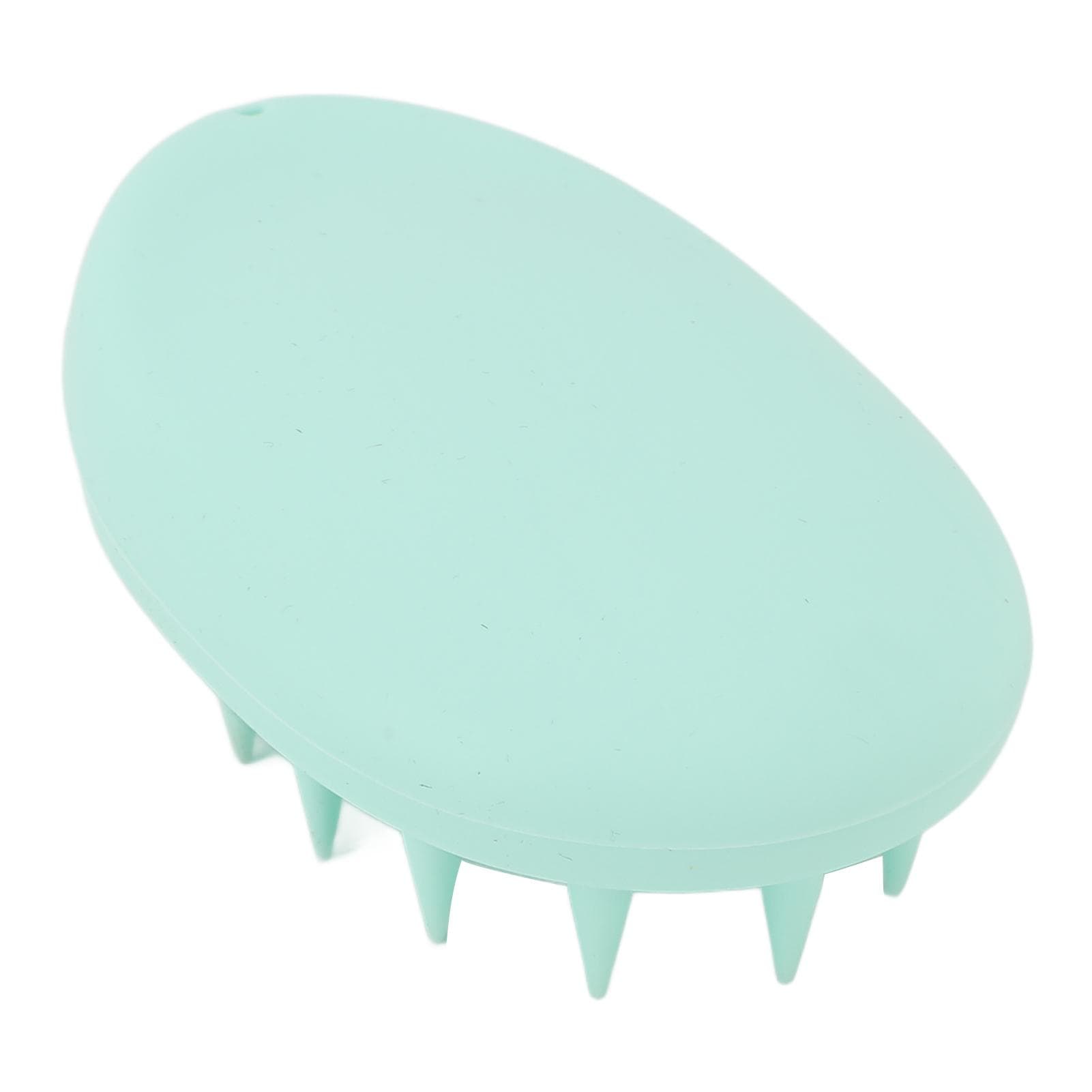 3pcs Oval Shape Hair Brush Silicone Elastic Wide Teeth Shampoo Brush for Hair Washing Cleaning green