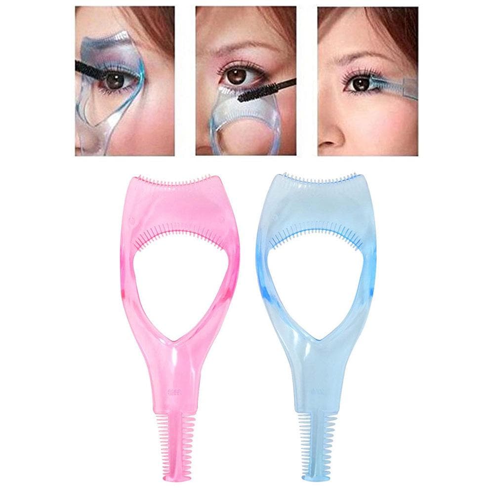 Eyelash Card Cosmetic Mascara Shield Applicator Eye Lash Helper Guide Eyelashes Comb Assistant Tool pink