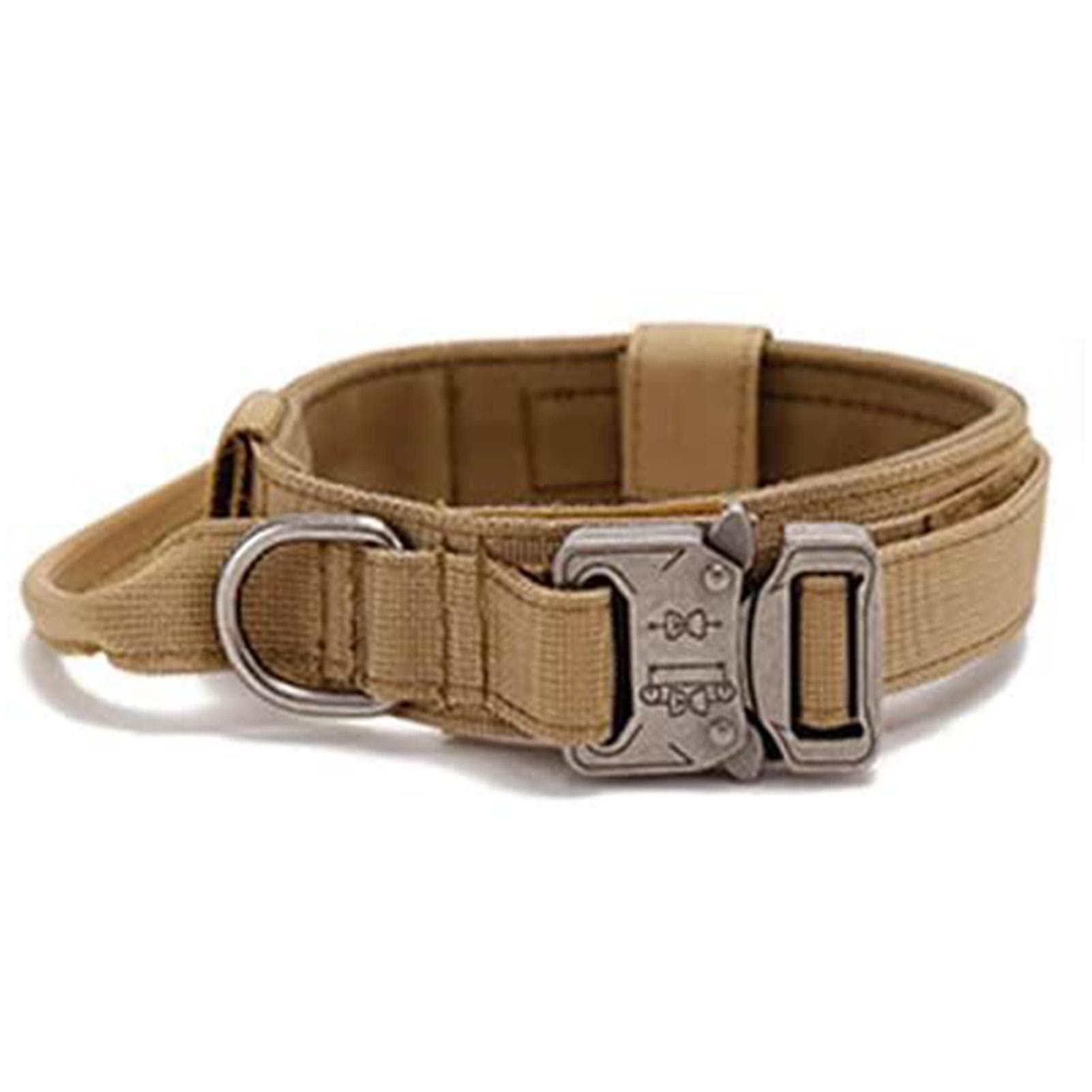 Adjustable Dog Collar Comfortable Breathable Pet Dog Collar with Metal Buckle And D Ring for XL Size 7-8 Months khaki