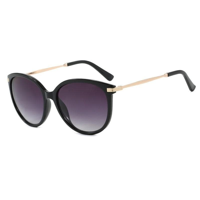 New Metal Round Cat Eye Sunglasses Women Retro Luxury Vintage Designer Sun Glasses Oculos De Sol Shades Fashion only 1pcs-UV4