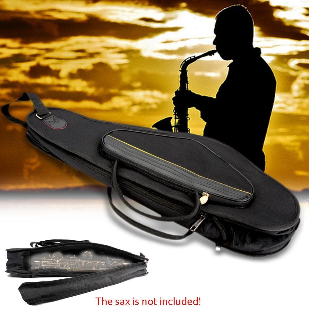 Gig Bag Oxford Cloth Backpack 5mm Cotton Padded for Alto Sax Saxophone black