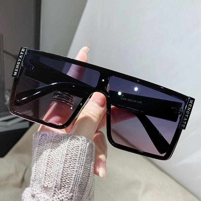 Fashionable Korean Sunglasses Gradient UV Protection Square Frame Women Street Style Shooting Glasses Trendy