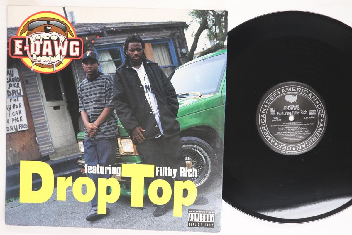 12inch Record EDAWG FILTHY RICH Drop Top 040959 AMERICAN RECORD 1993 US Rap HipHopRB Used
