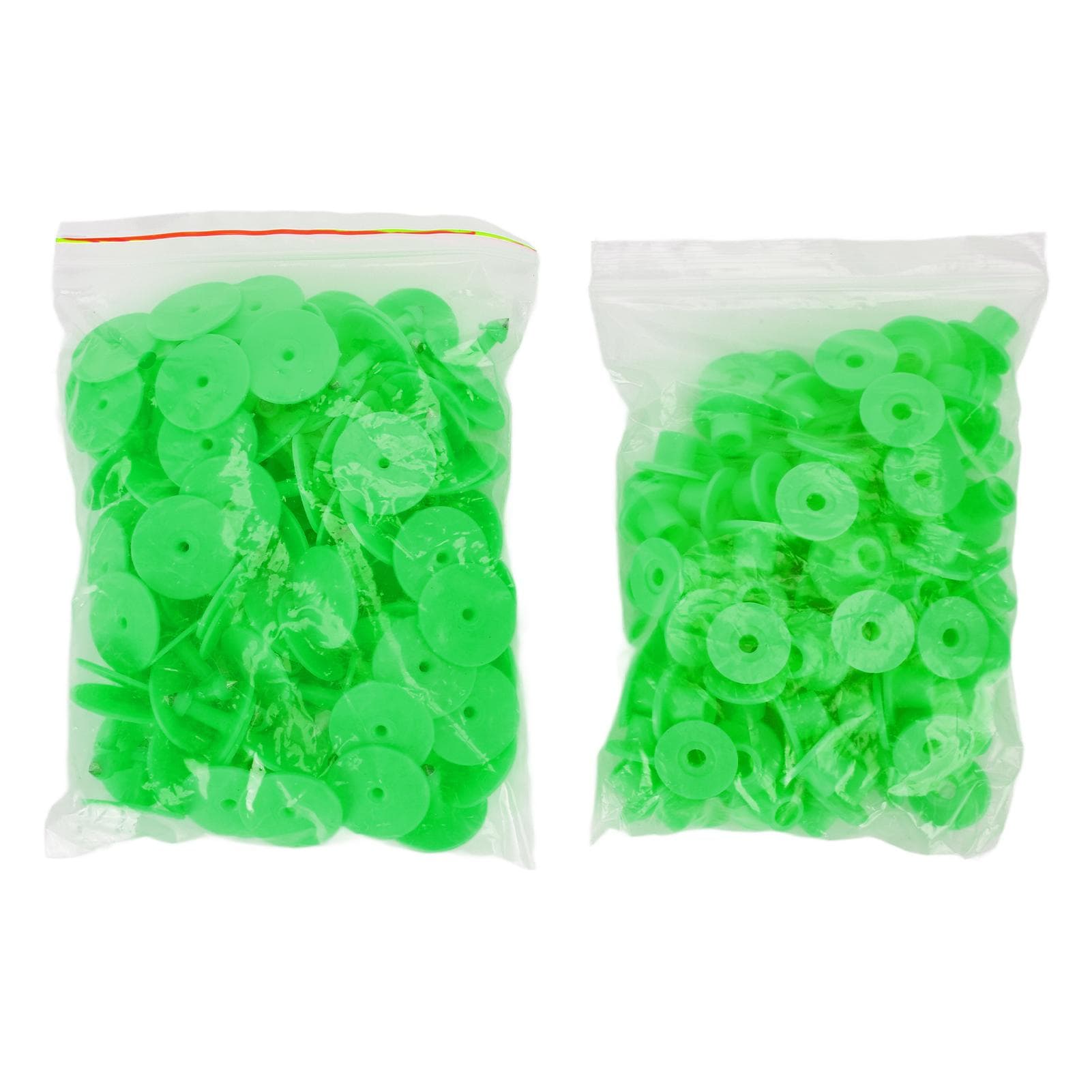100PCS Animal Round Ear Tags Easy to Distinguish and Use Number Livestock Ear TagsOrange green