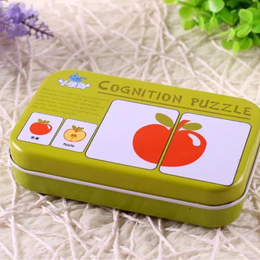 Kids Montessori Baby Early Educational Puzzles Toy Matching Game Cognitive Card Car Fruit Animal Life Puzzle Children Toys MYY Fruit
