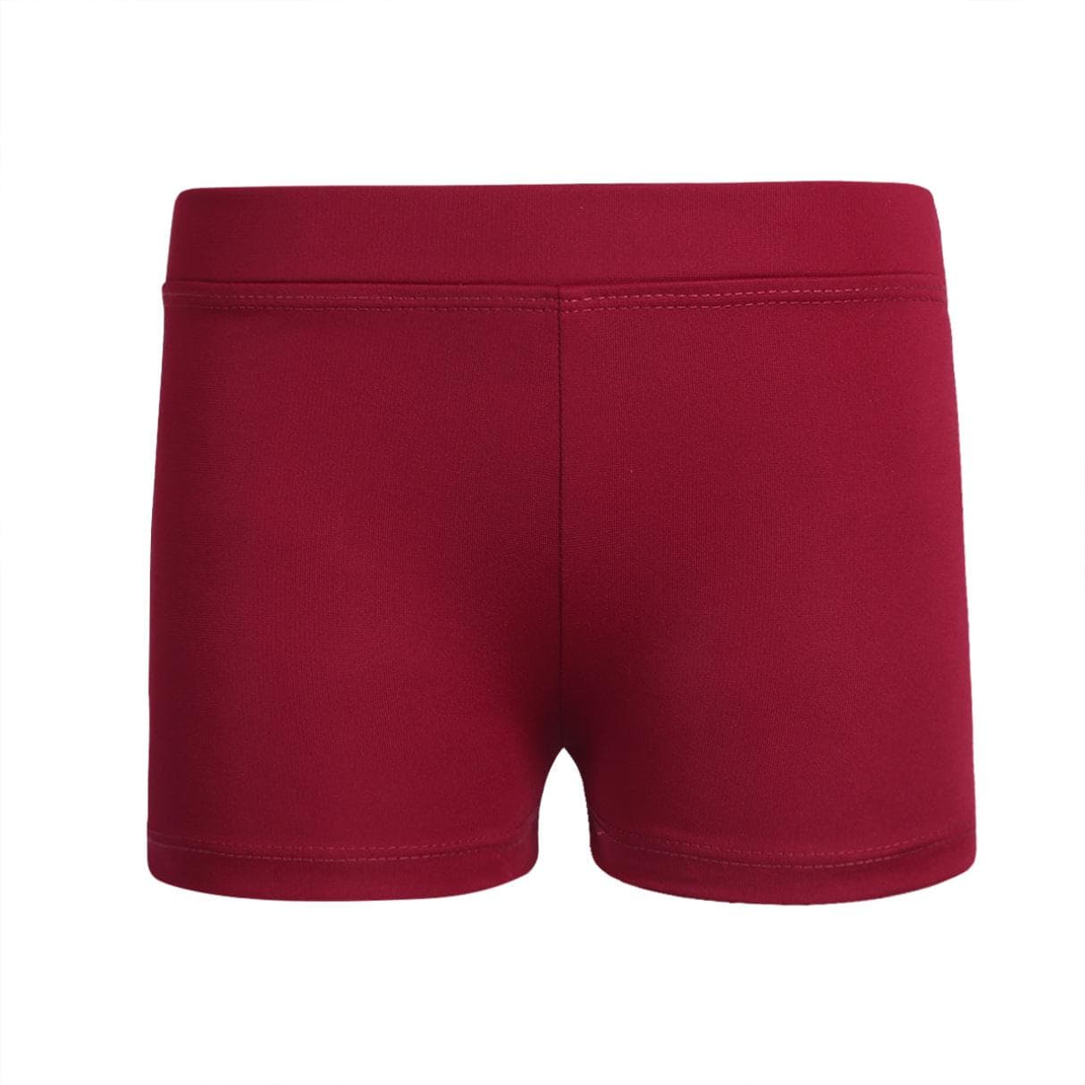 Kids Girls Boy-cut Low Rise Activewear Gymnastic Ballet Dance Shorts for Yoga Sports Workout Gym 11-12 Years burgundy