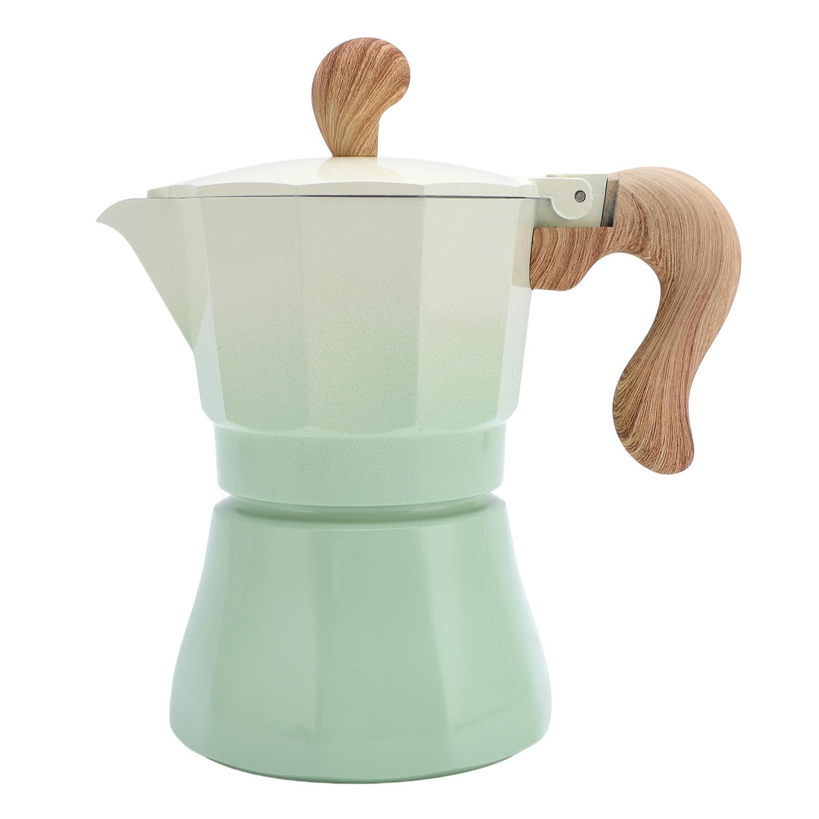 150ml Stovetop Coffee Maker Single Valve Aluminum Coffee Machine for Lovers Beginners Red L(for 6.5-9kg) green