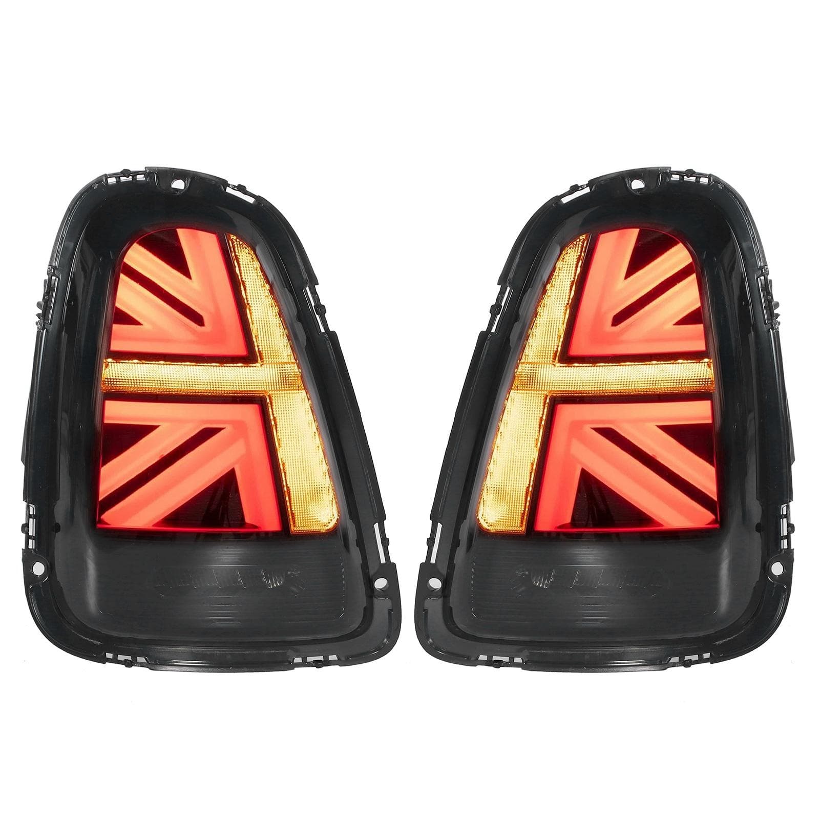 VLAND for JCW Union Jack Full LED Tail Lights Smoked Lens Fits for R56 R57 R58 R59 LCI 2011?2015