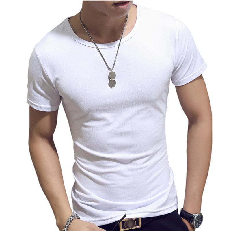 Fashion Slim Men's T-shirt Soft and Comfortable Breathable Cotton Men's Shirt Fitness and Leisure XXXL