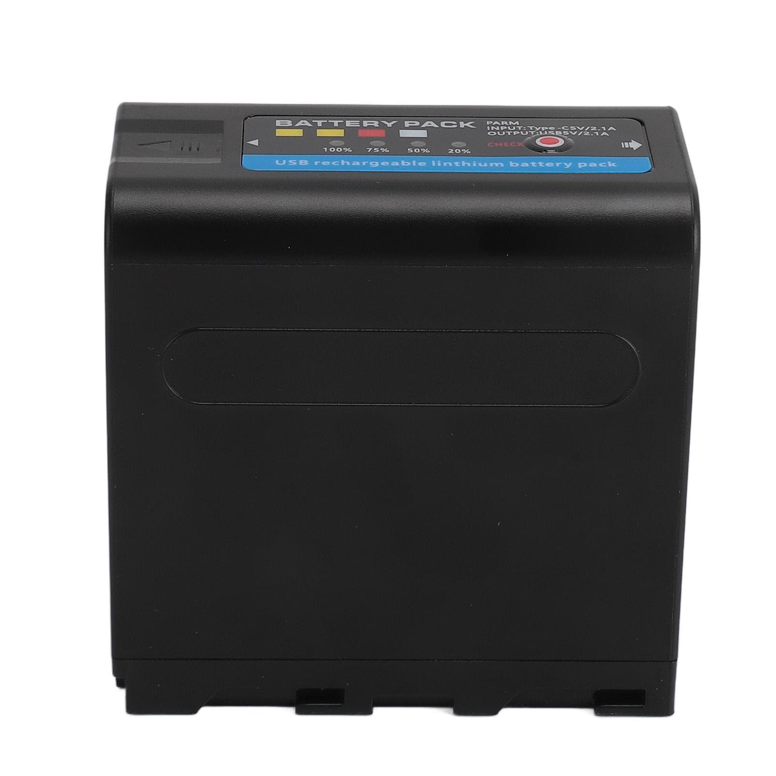 7.2V 7800mAh Camera Battery Replacement with USB Type C Port for NP F980 CCCD TR1 CCD TR200 CCD