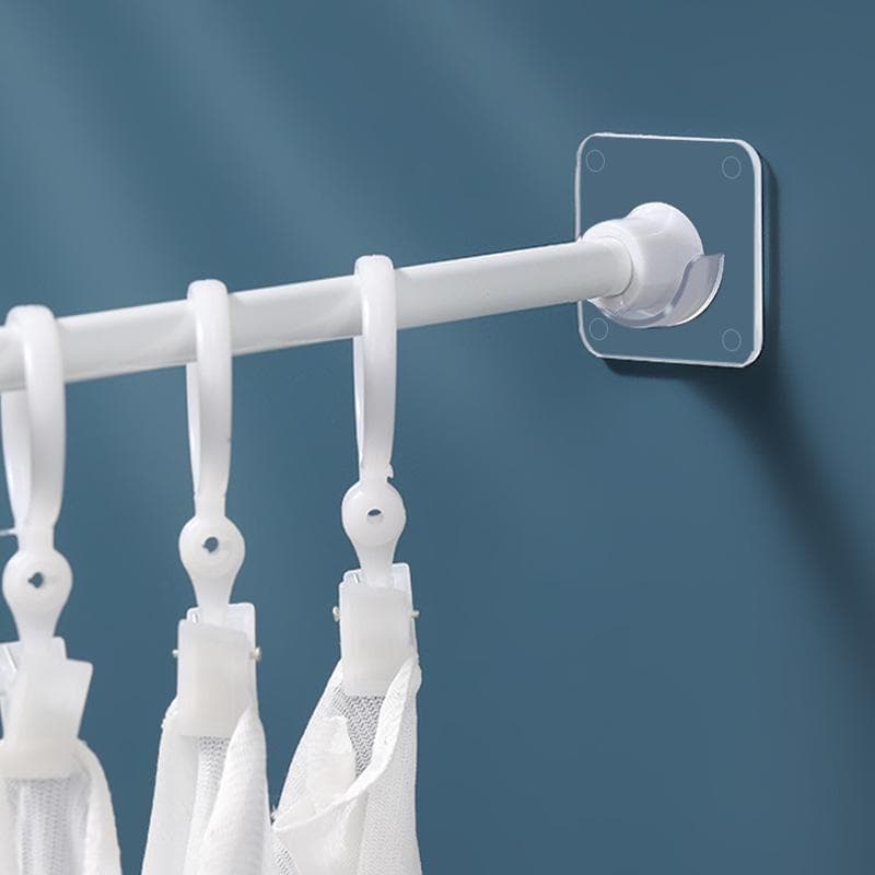 4520. Punch-free strong rod support wardrobe hanging rod support telescopic rod transparent fixer
