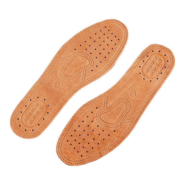 1 Pair Leather Business Insole Feet Breathable Sweat Absorption Shoes Insoles For Foot Men Women Leather Insoles 40