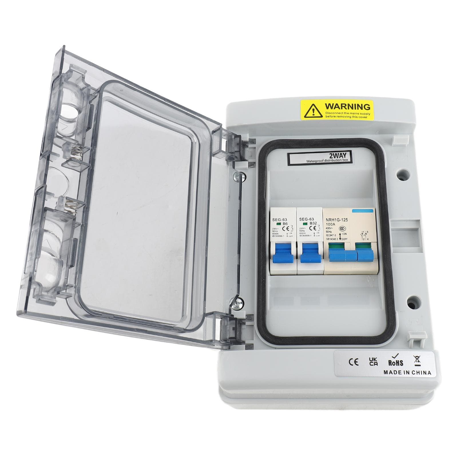 Water Proof Distribution Box ABS PC Circuit Breaker Distributions Protection Boxes for Garages 230V
