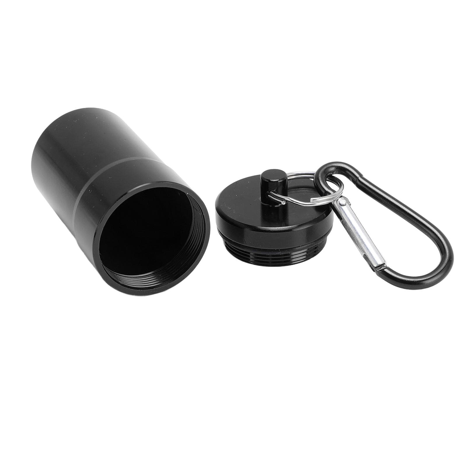 Small Storage Tube Aluminum Alloy Rainproof Sealed Keychain Container for Outdoor Camping Travel