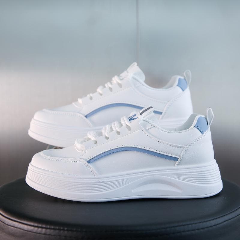 New Women's Shoes Korean Version Round Toe Spring Breathable Small White Shoes Women's Thick-soled Muffin All-match Casual Shoes 40