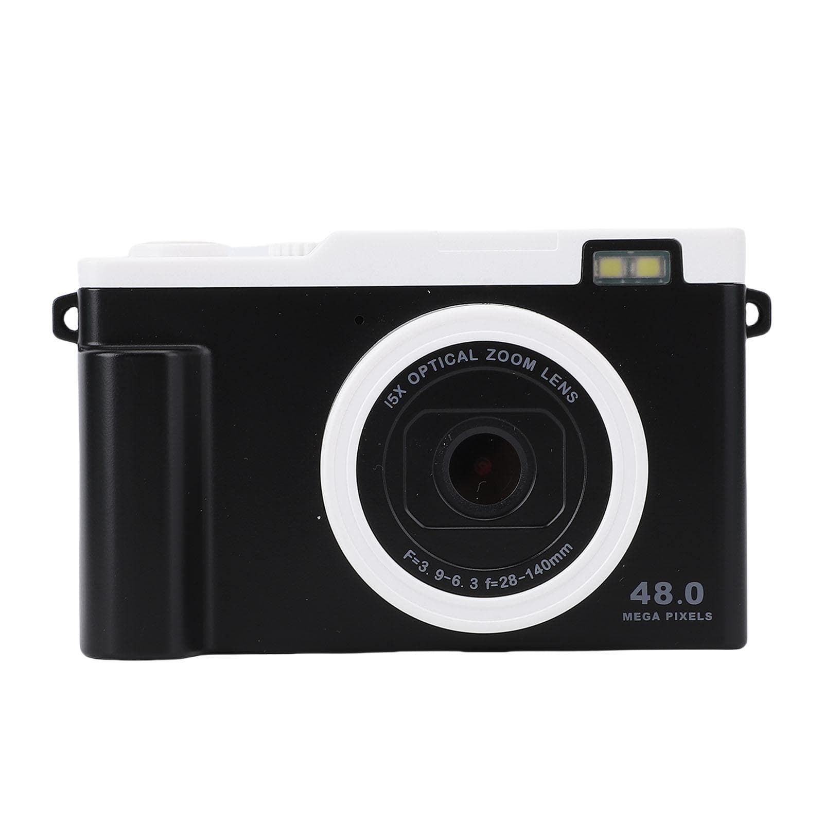 1080P 48MP HD Dual Camera Portable Digital Camera with 15x Optical Zoom LED Flash WiFi Transfer