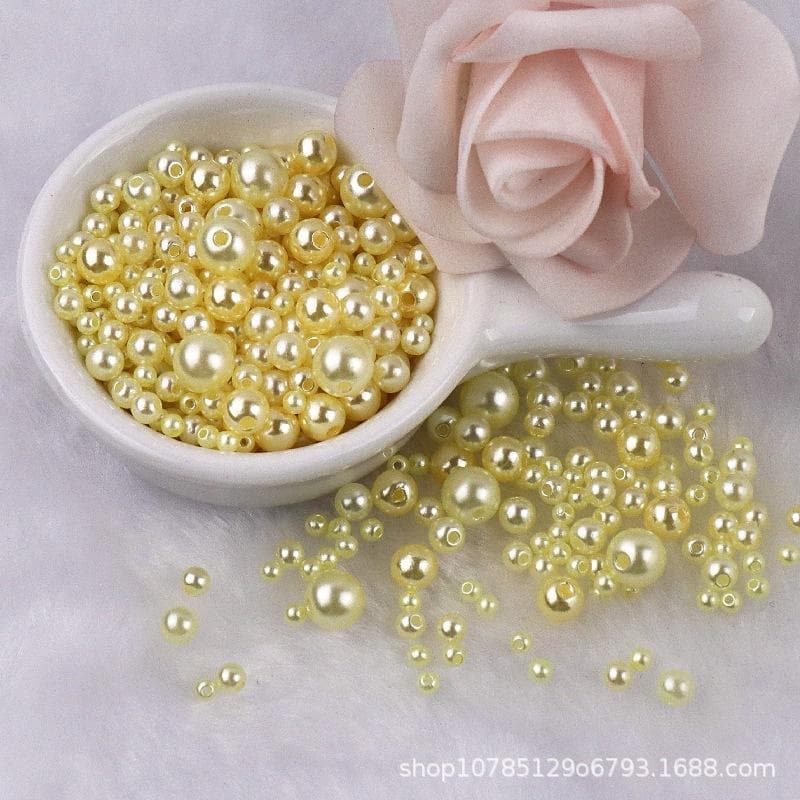 150-200Pcs Colorful ABS Imitation Pearls Mix 3-8mm Round Beads With Holes DIY Bracelet Charms Necklace Beads For Jewelry Making