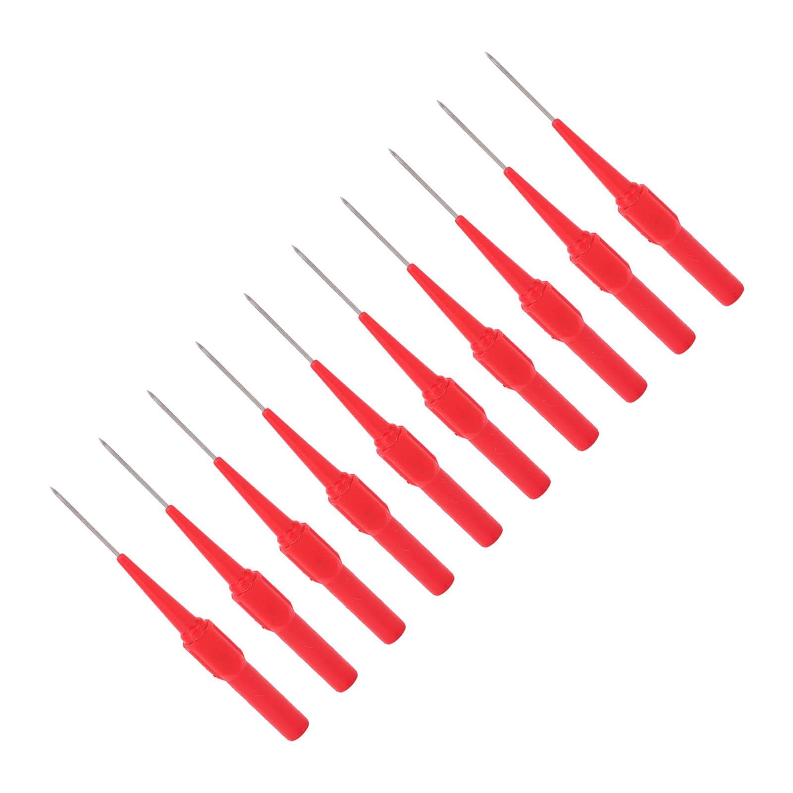 10Pcs 1mm Pen Point Puncture Free Wire Test Probe 4.0mm Jack Pin Seat Auto Parts Connector