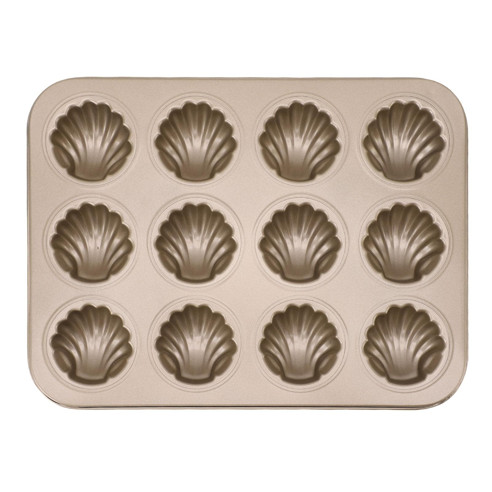 12 Cavity Baking Mold Carbon Steel Shell Shaped Cookies Trays Baking Pan Mold for Cookie Cake