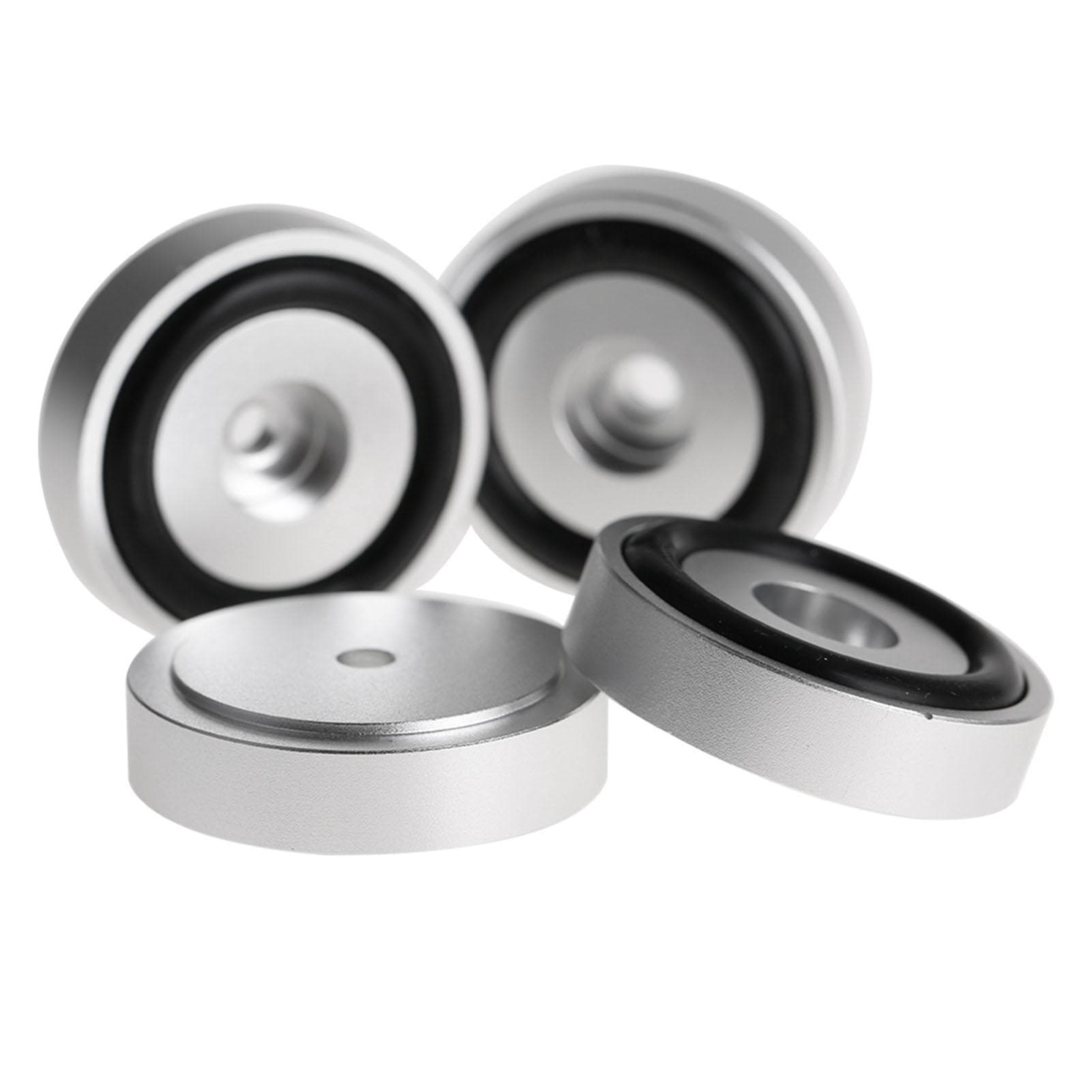 4PCS 40*10mm Aluminium Alloy Amplifier Pad Anodizing Sand Blasting Amplifier Pads Feet - Silver silver