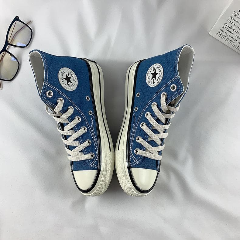 High-top Canvas Shoes Women's Spring and Autumn New Student Retro All-match Sneakers 35