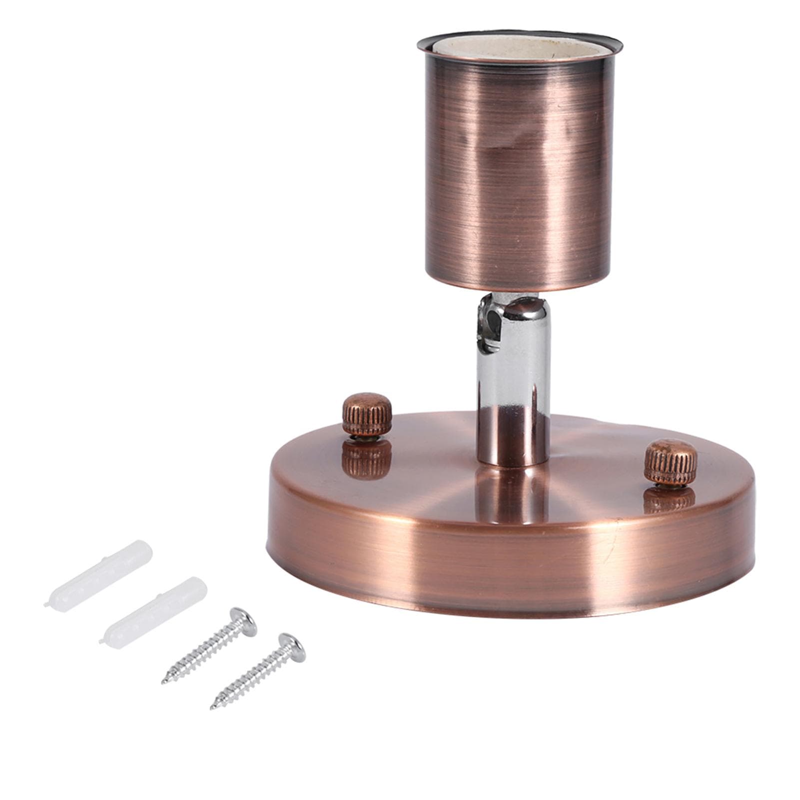 E27 Modern Vintage Ceiling Light Wall Lamp Bulb Holder Socket 180 degrees Rotating Red Bronze