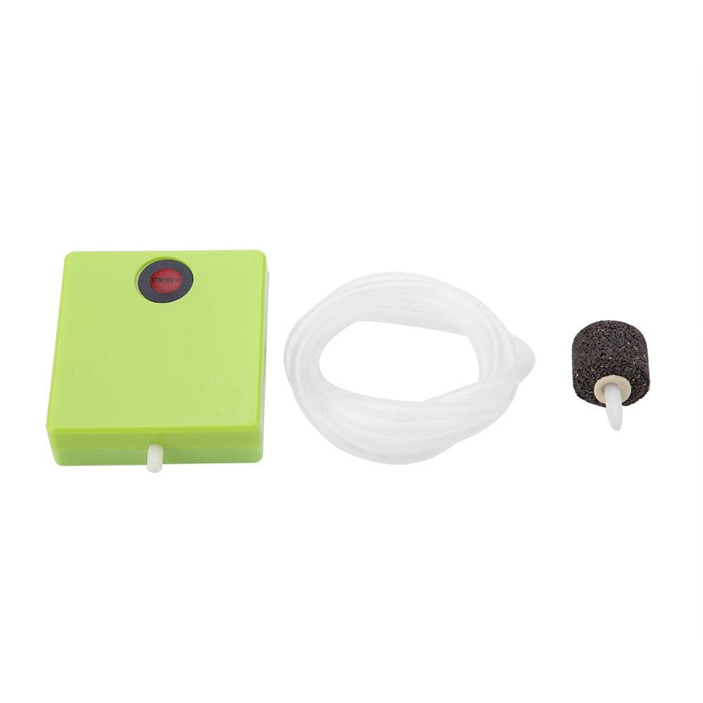 Portable Aquarium Dry Battery Operated Fish Tank Air Pump Aerator Oxygen With Air Stone