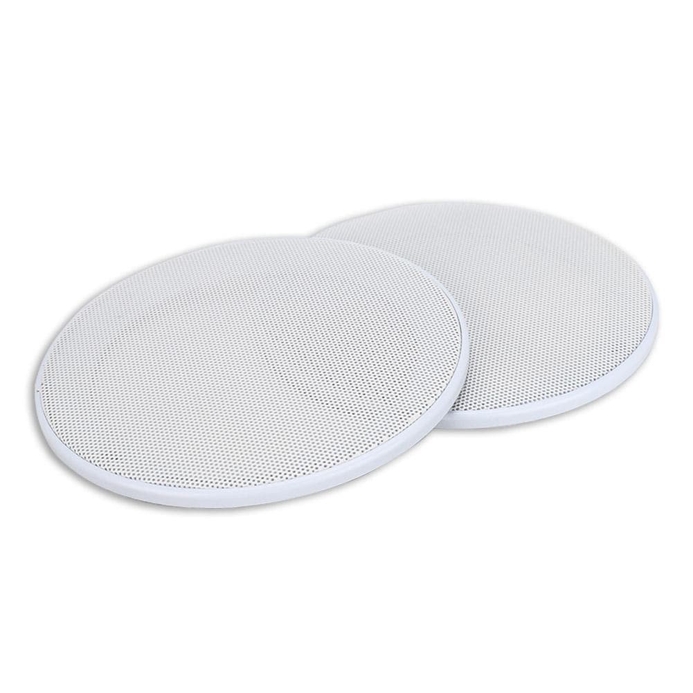 2PCS 5inch Mesh Protective Cover Sound Cover Speaker Loudspeaker Cover Decoration(White White) white