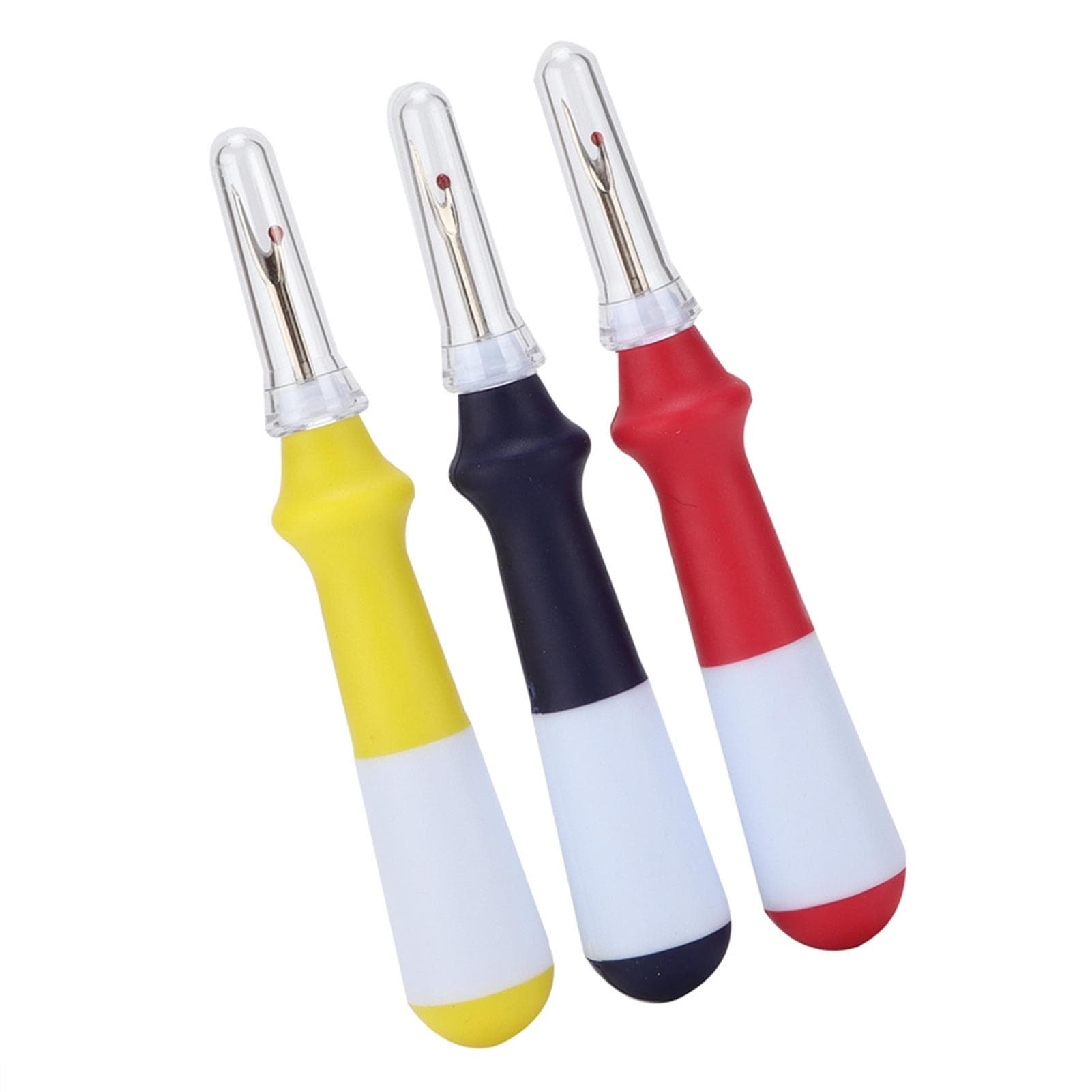 3Pcs Seam Ripper Colorful Durable Stainless Ergonomic Handy Handles Thread Remover for Sewing