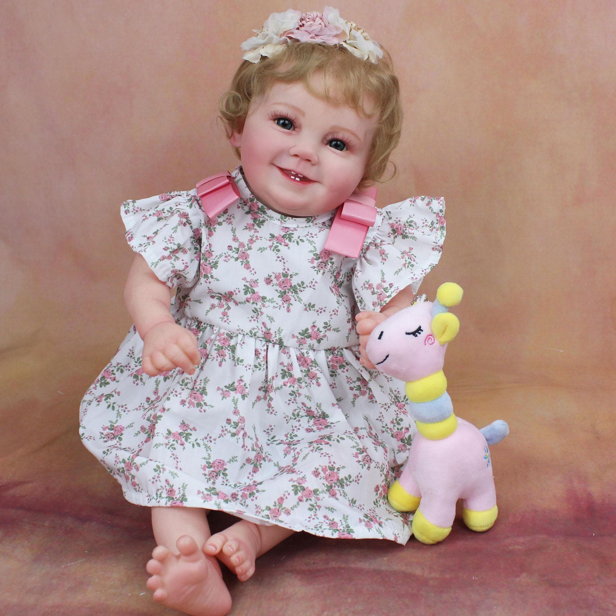 50 CM 3D Marble Texture Skin Visible Veins Soft Silicone Reborn Baby Doll Toy For Girl Cloth Body Dress Up Art Bebe Like Real Finished doll