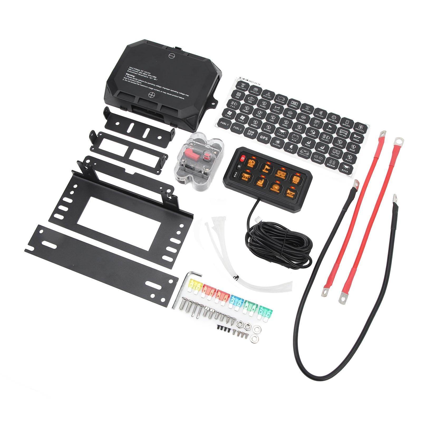 8 Gang Switch Panel RGB Light Control Electronic Circuit Control Relay System for Truck Off Road