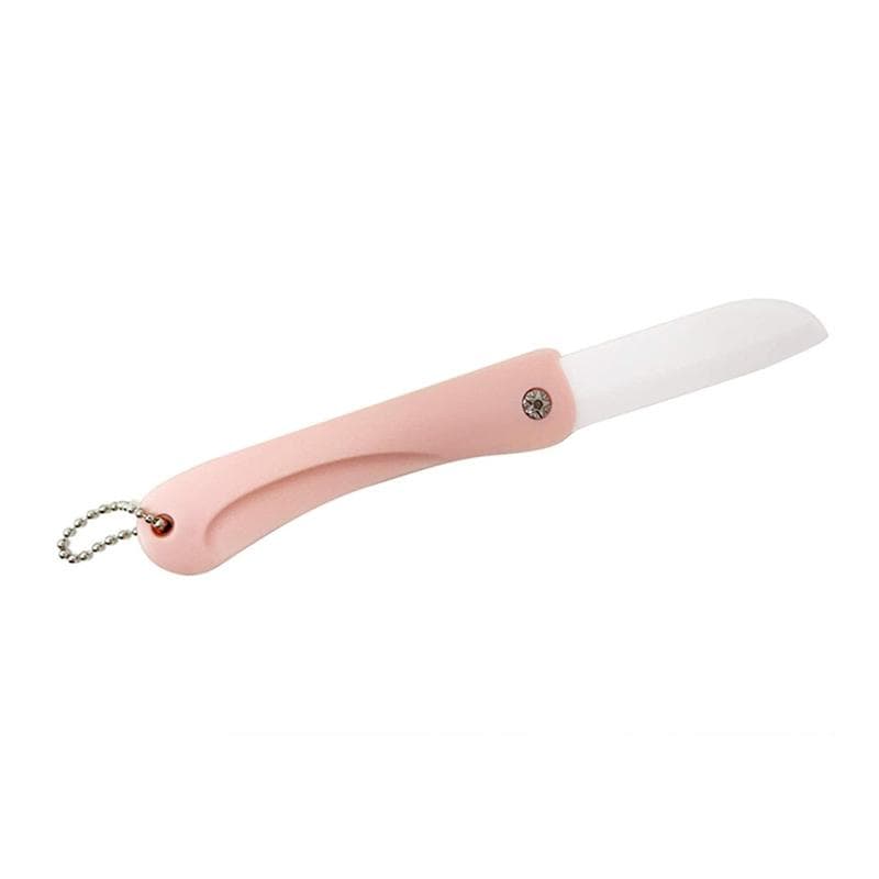 1PC Mini Ceramic Fruit Knife Kitchen And Bar Supplies Portable Folding Knife Creative Kitchen Fruit Knife Paring Knife pink