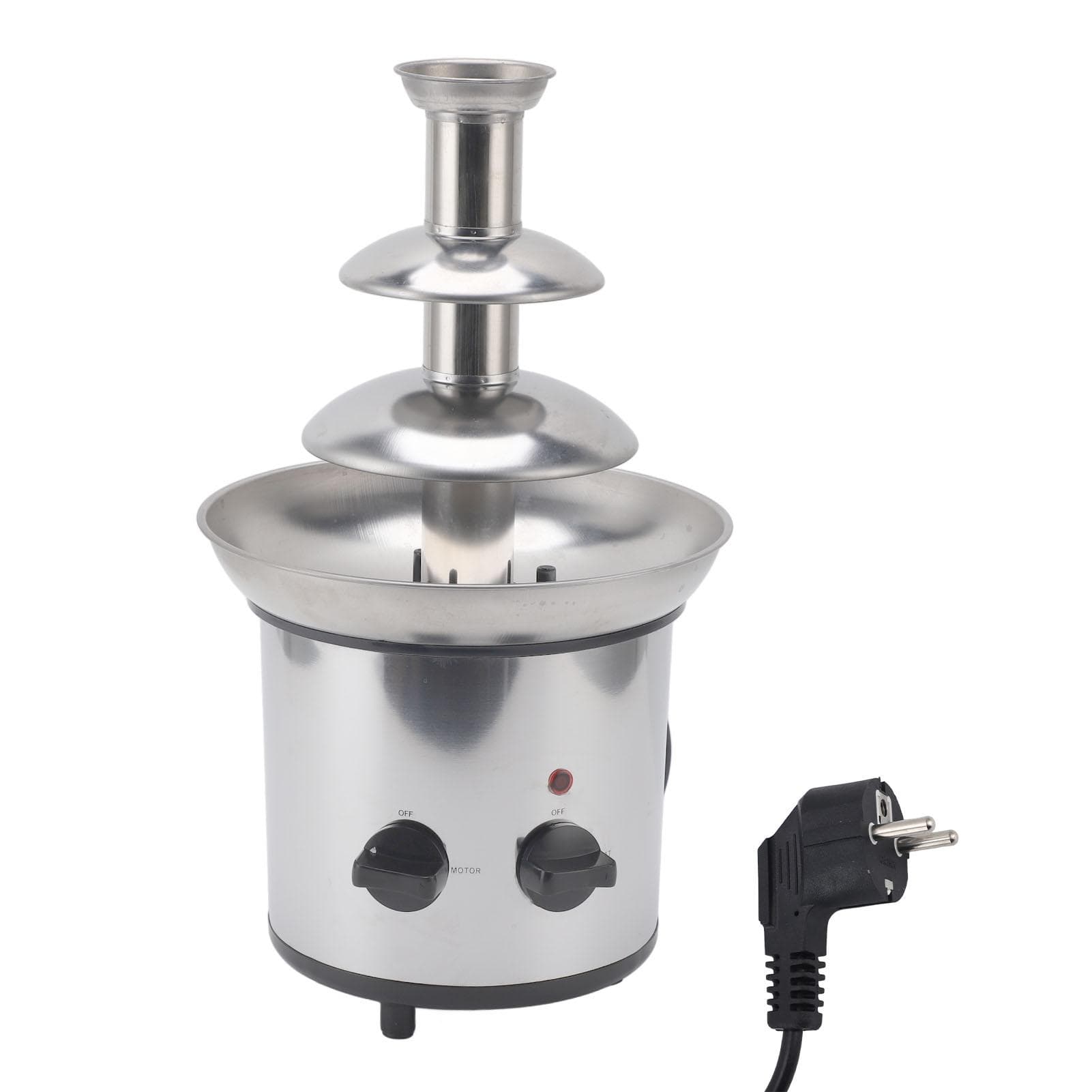 Stainless Steel Chocolate Fondue Fountain 3 Tier Automatic Melting Easy to Disassemble L