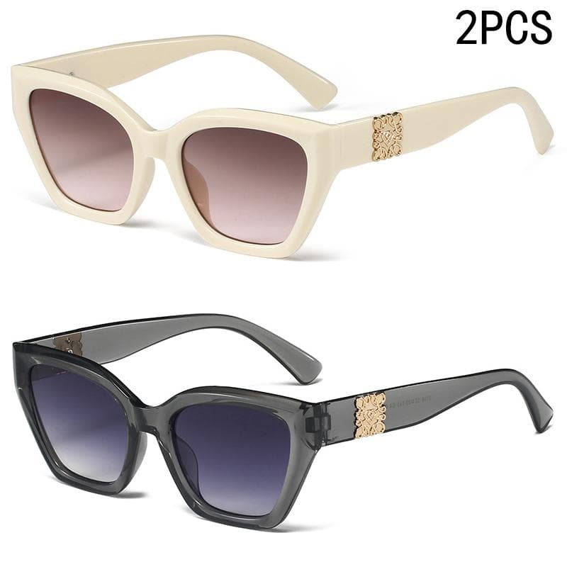 6PCS Women Sunglasses Retro Cat Eye Sun Protection Fashion Trendy Street Photography Shades 3198
