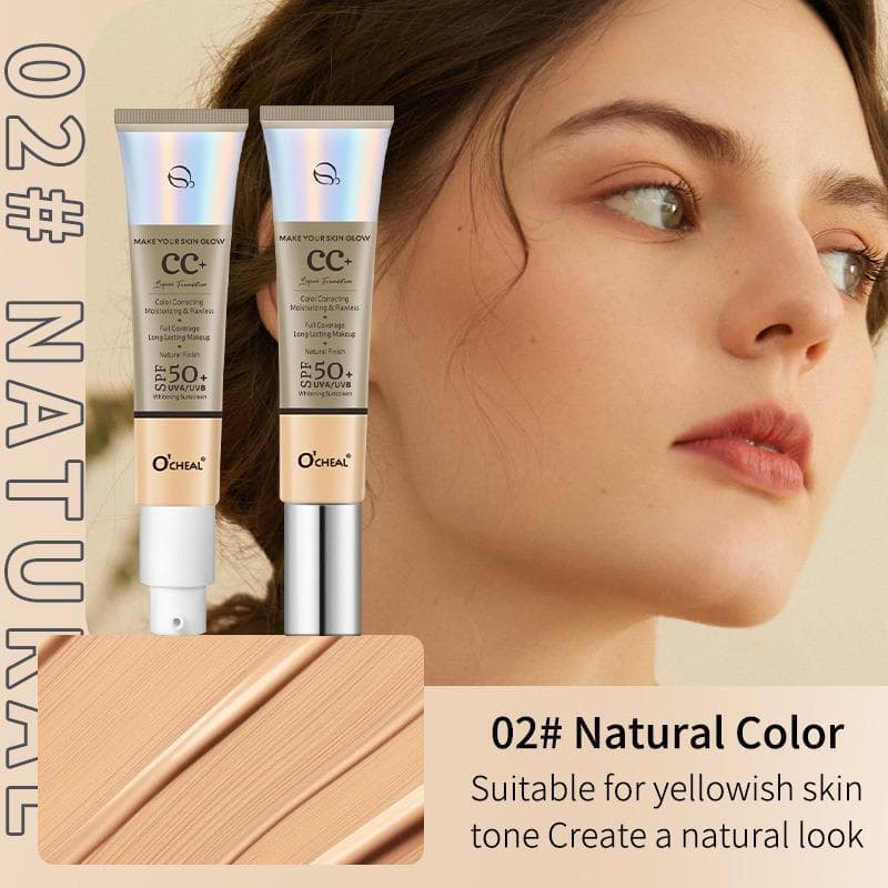 O'CHEAL Moisturising Concealer Moisture Base Cream Fixing Foundation Brightening Not Taking Off Makeup Pre-makeup Milk Isolation CC Cream 02