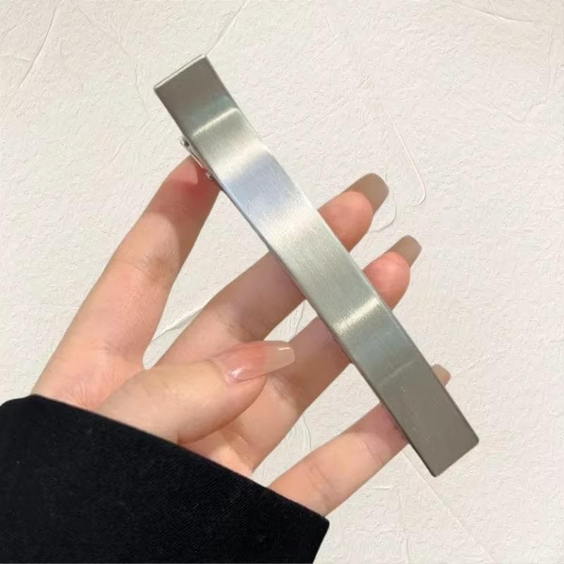 Cool Metal Long Large Hair Clip for Women Funky Bangs Alligator Duckbill Hairpins Barrettes for Styling Hair Accessories silver