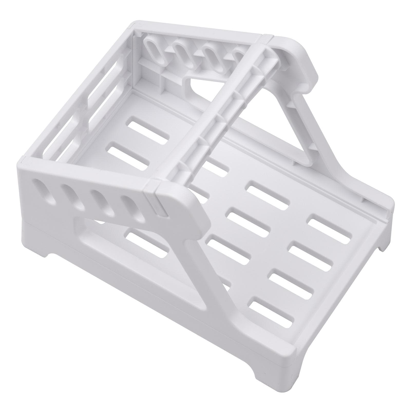Label Holder for 4x6 Shipping Labels Printer Rolls and Fanfold Labels 2 in 1 Work for Desktop white