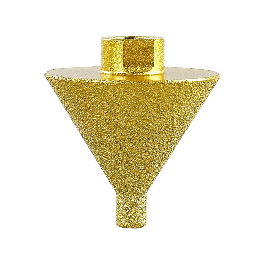 Diamond Beveling Chamfer Bit M10 Thread Diamond Countersink Drill Bit Hole Opener for Existing 38mm Diameter gold