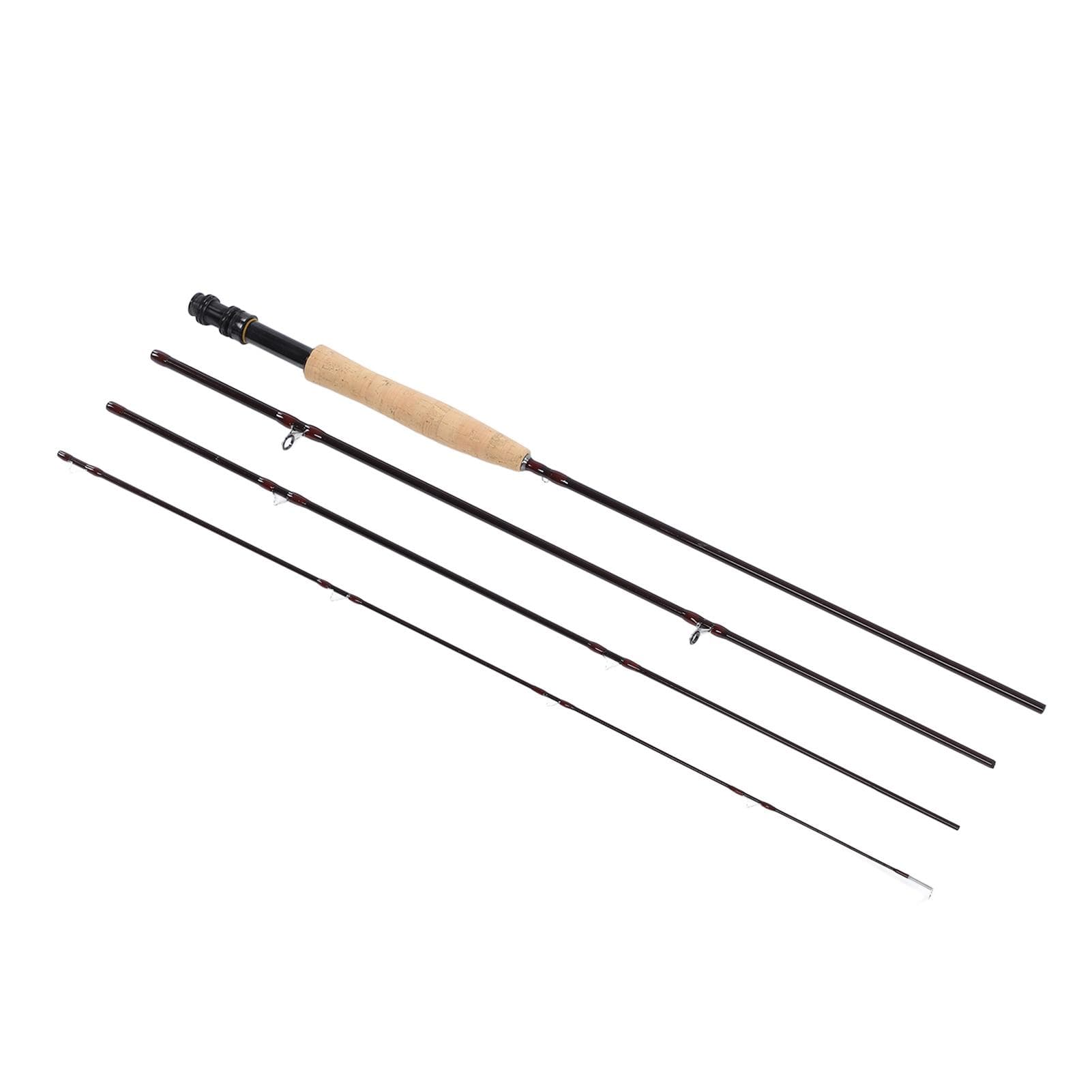 Fly Fishing 4 Section Fishing Pole Carbon Telescopic Rod with Storage Bag for Outdoor