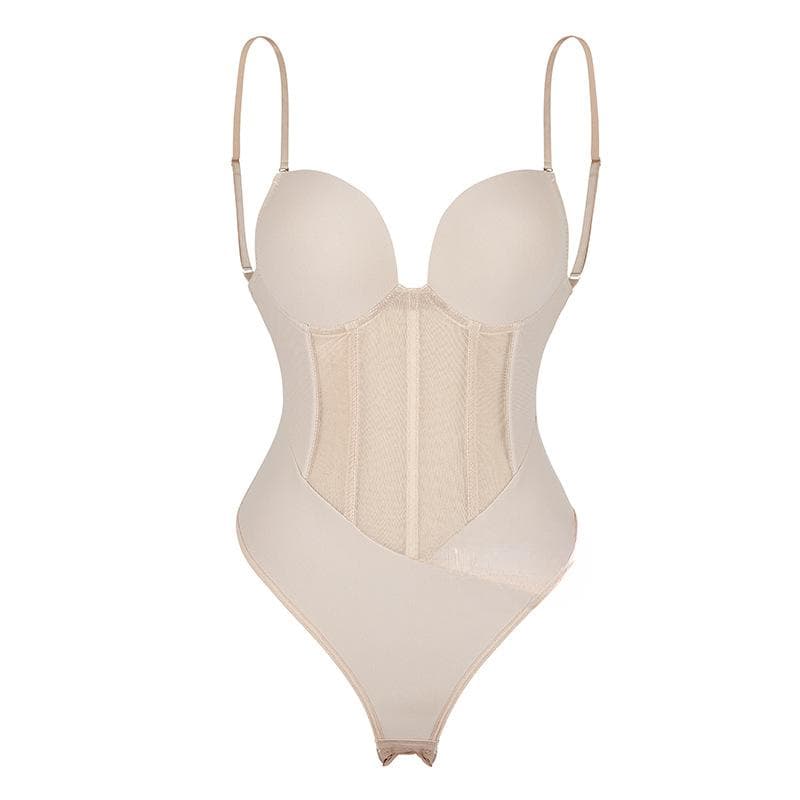 Inner Wear Slimming Show Curves Breathable No-wear Shapewear Sexy Corset Bustier for Women 3XL nude